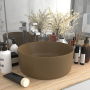 Basin round 40x15 cm ceramic matte cream