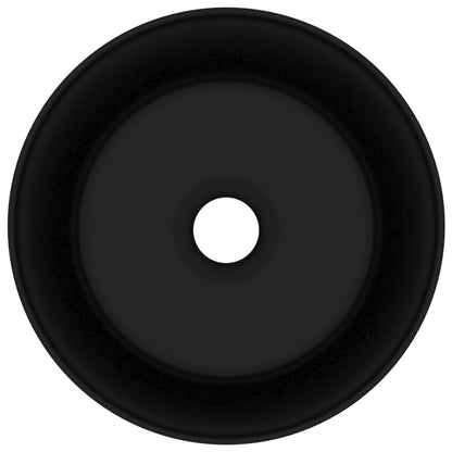 Wastafel rond 40x15 cm keramiek matzwart Mat zwart