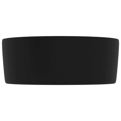Wastafel rond 40x15 cm keramiek matzwart Mat zwart