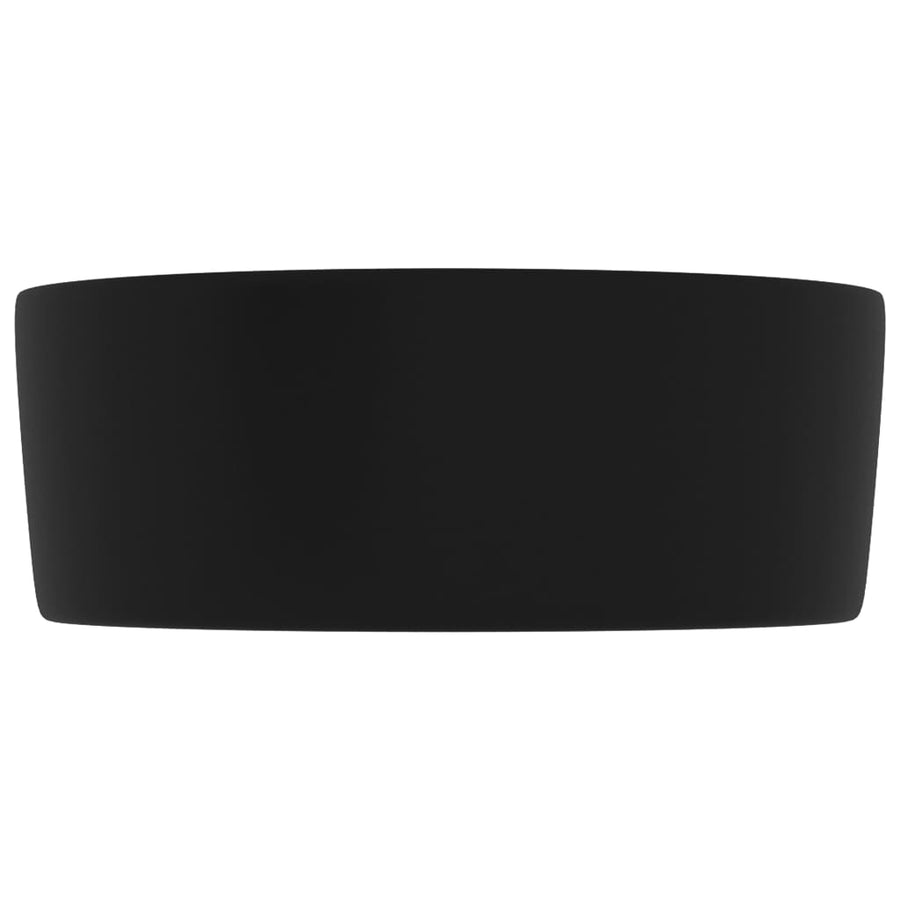 Wastafel rond 40x15 cm keramiek matzwart Mat zwart