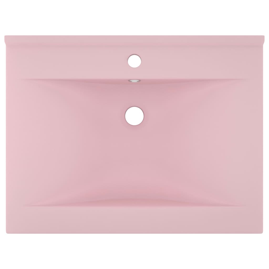Wastafel Met Kraangat 60X46 Cm Keramiek Matroze matte pink
