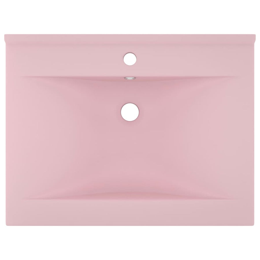 Wastafel Met Kraangat 60X46 Cm Keramiek Matroze matte pink