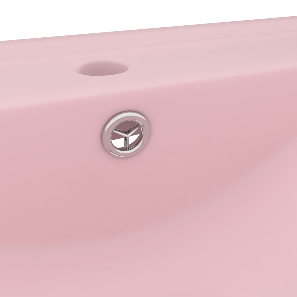 Wastafel Met Kraangat 60X46 Cm Keramiek Matroze matte pink