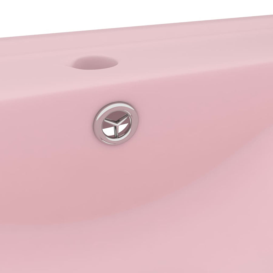 Wastafel Met Kraangat 60X46 Cm Keramiek Matroze matte pink