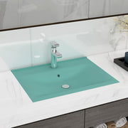 Wastafel 60x46 cm keramiek mat lichtgroen