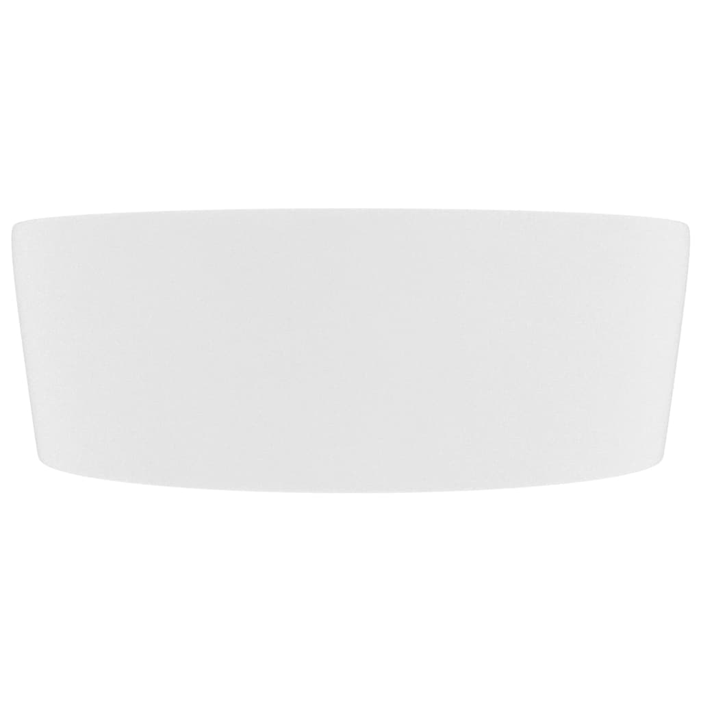 Wastafel Met Overloop 36X13 Cm Keramiek Matwit matte white