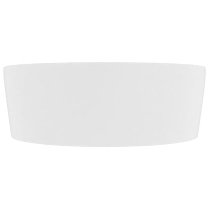 Wastafel Met Overloop 36X13 Cm Keramiek Matwit matte white