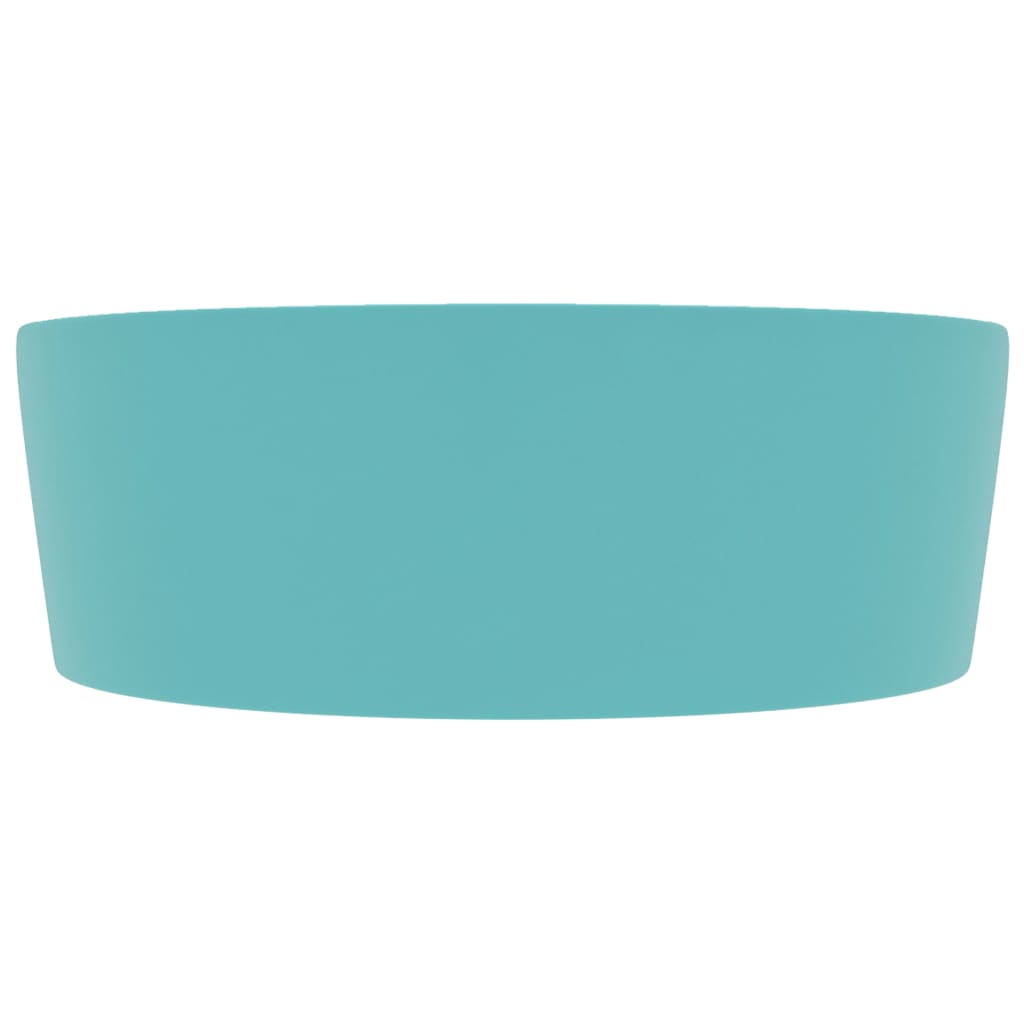 Wastafel Met Overloop 36X13 Cm Keramiek Mat Lichtgroen matlichtgroen
