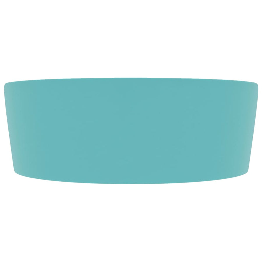 Wastafel Met Overloop 36X13 Cm Keramiek Mat Lichtgroen matlichtgroen