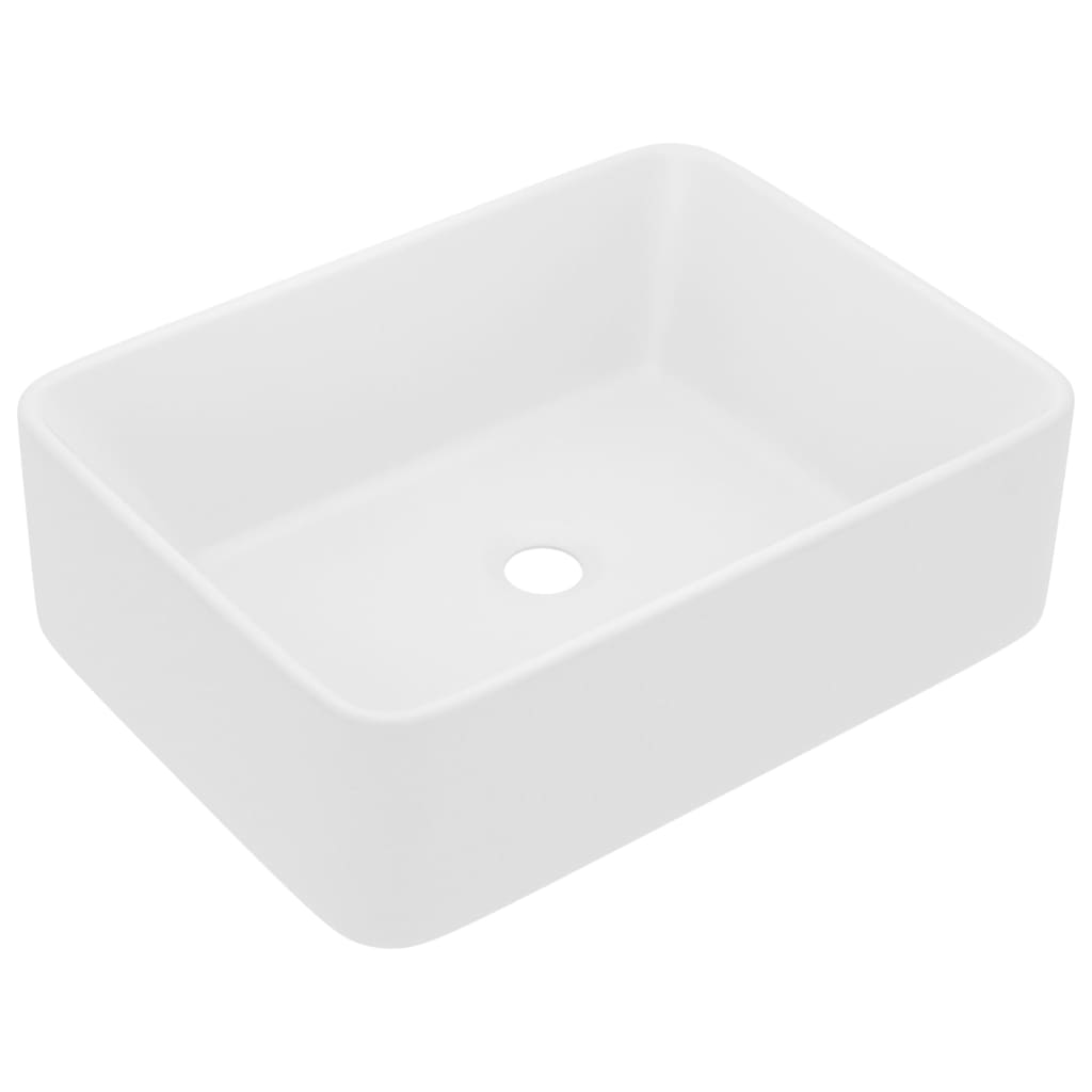 Wastafel 41X30X12 Cm Keramiek Matwit matte white