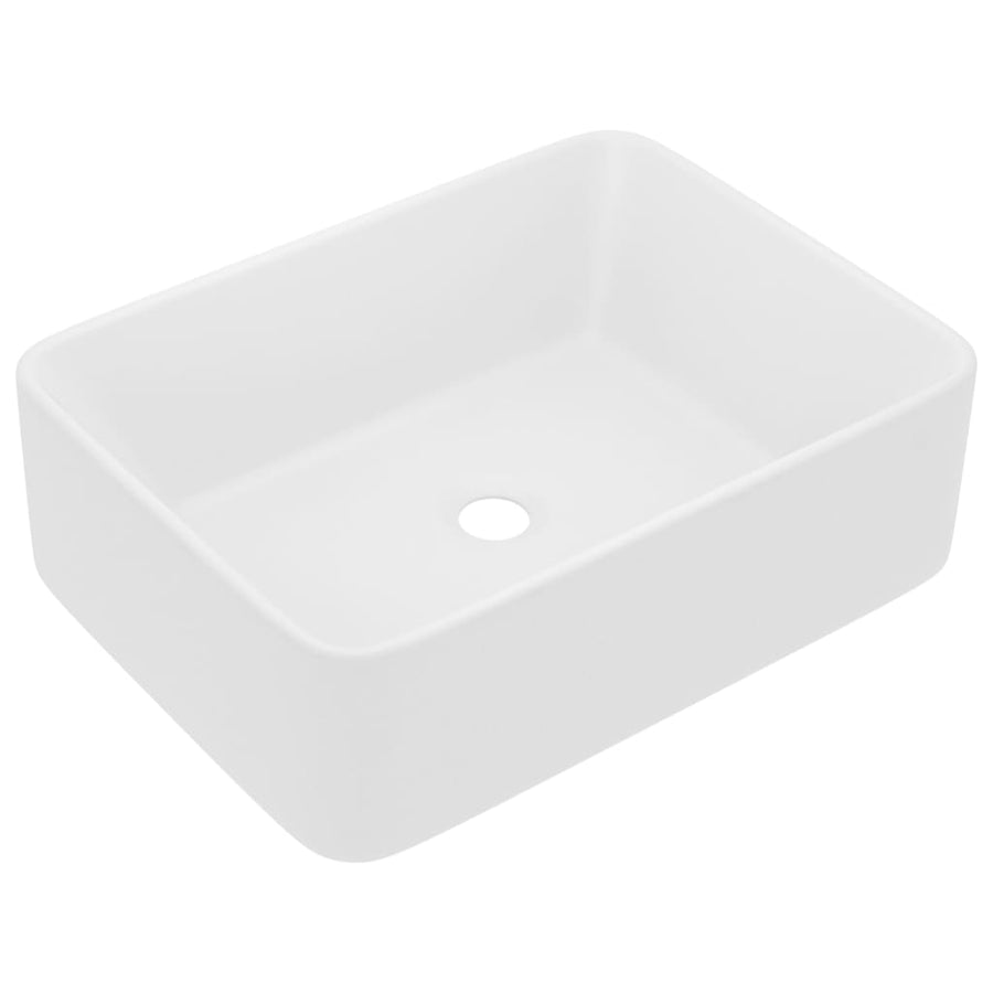 Wastafel 41X30X12 Cm Keramiek Matwit matte white