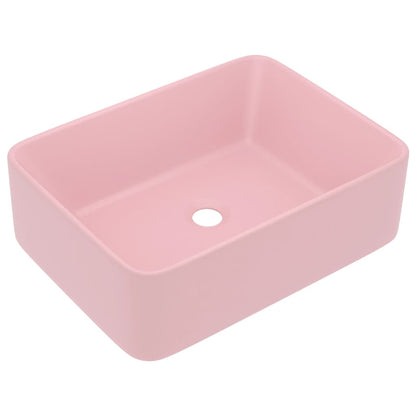 Wastafel 41x30x12 cm keramiek matroze matte pink