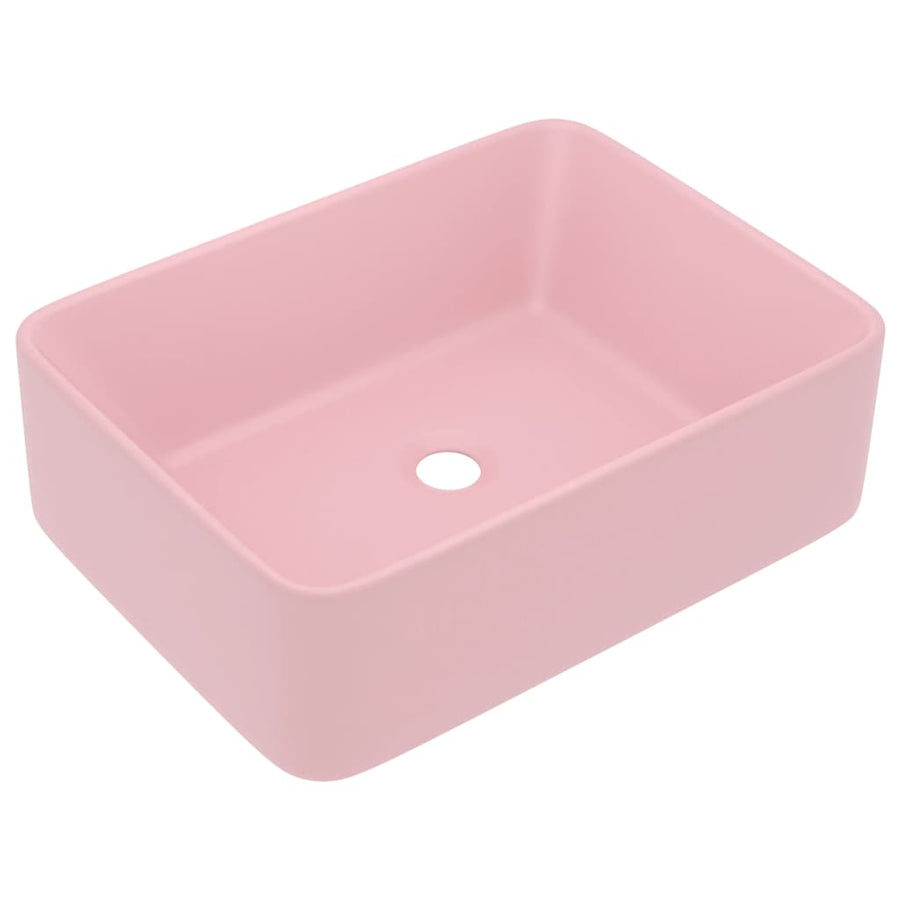 Wastafel 41x30x12 cm keramiek matroze matte pink