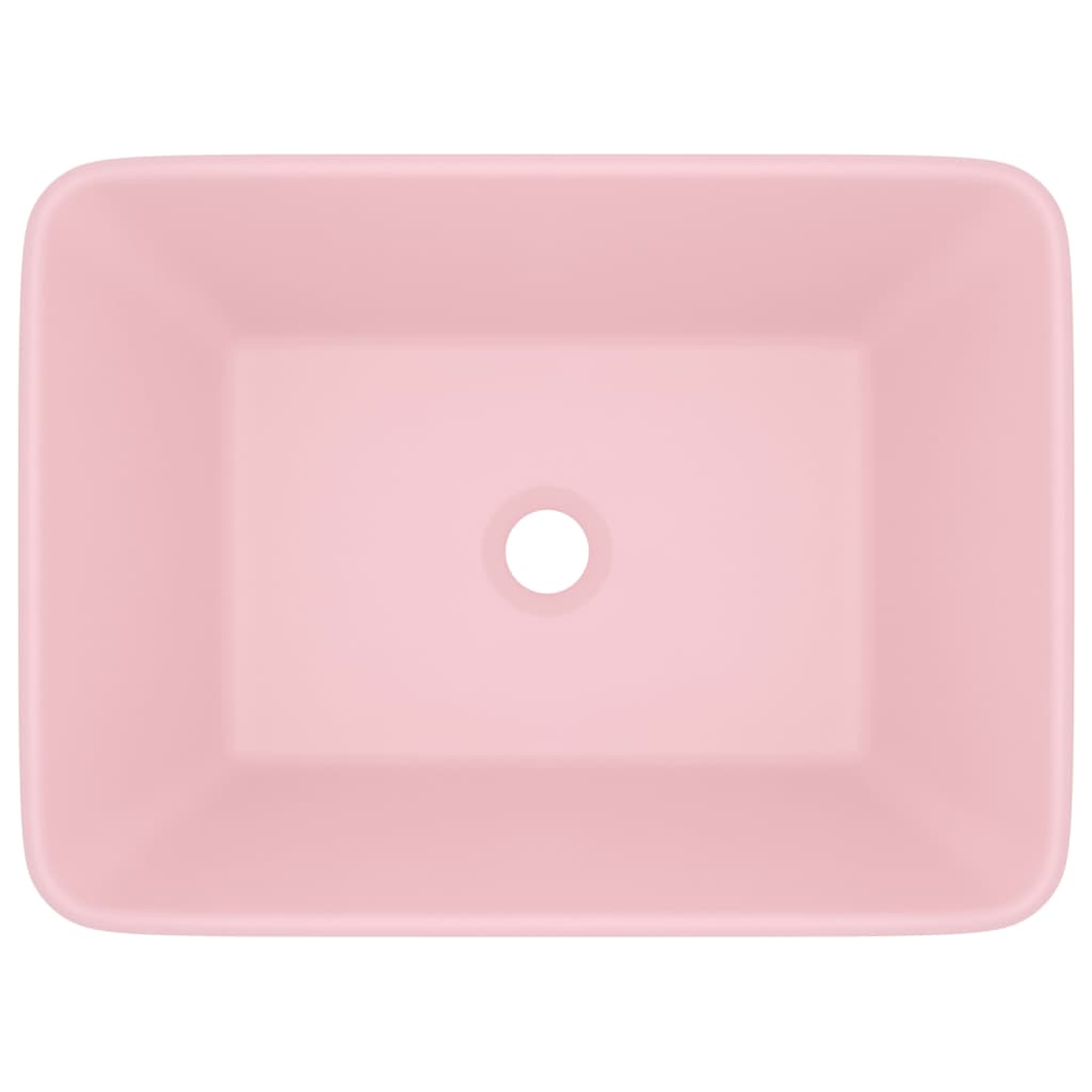 Wastafel 41x30x12 cm keramiek matroze matte pink
