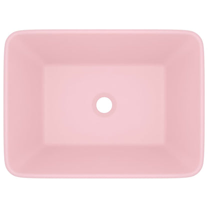 Wastafel 41x30x12 cm keramiek matroze matte pink