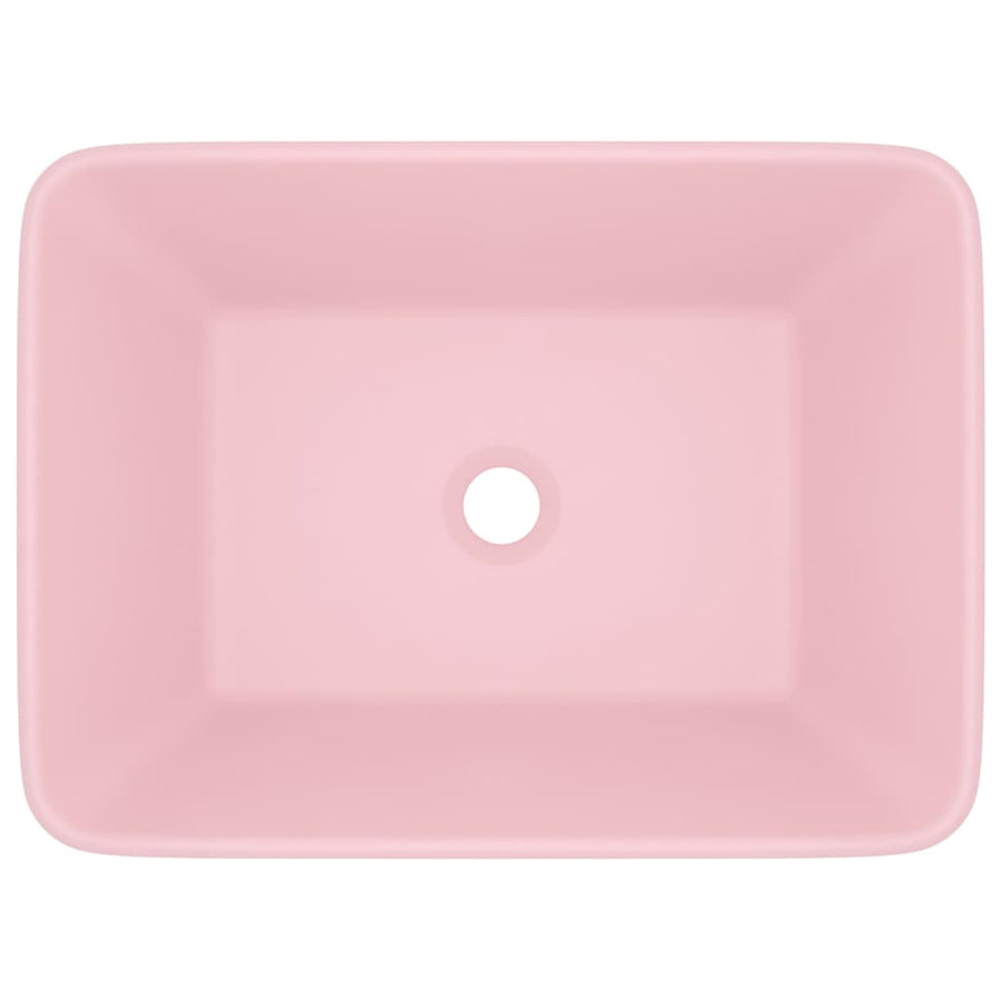 Wastafel 41x30x12 cm keramiek matroze matte pink