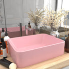 Wastafel 41x30x12 cm keramiek matroze matte pink