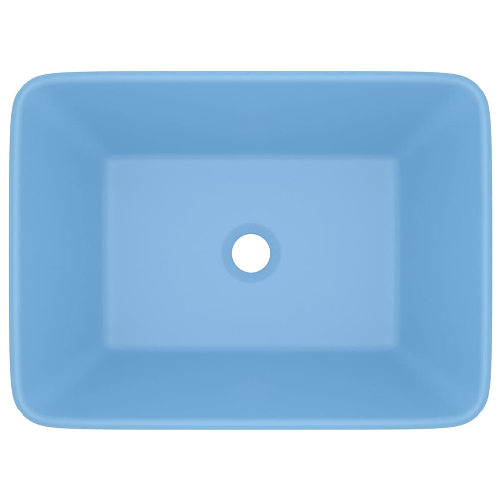 Wastafel 41x30x12 cm keramiek mat lichtblauw matte light blue