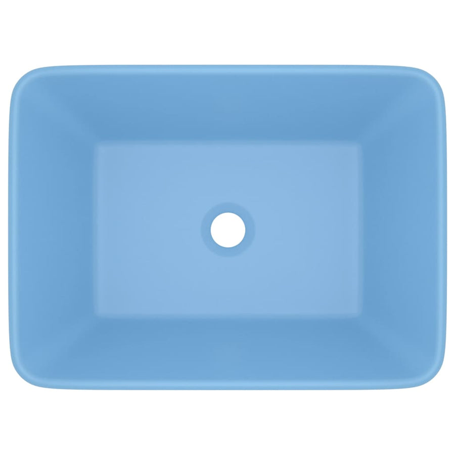 Wastafel 41x30x12 cm keramiek mat lichtblauw matte light blue