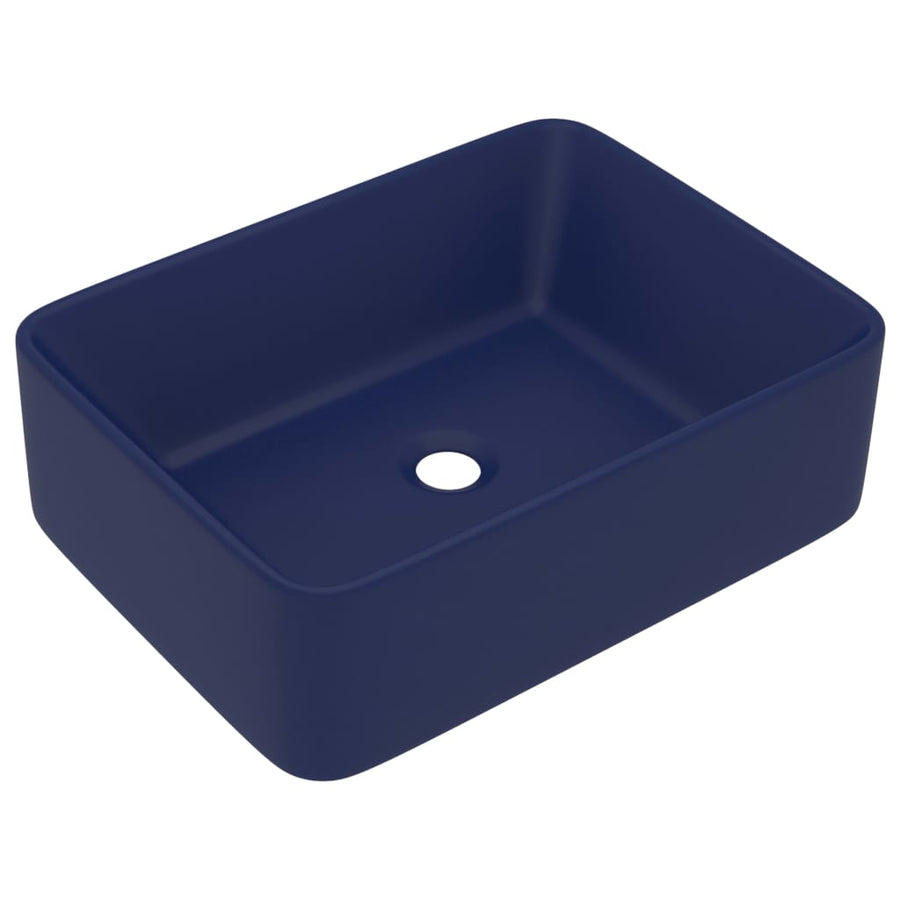 Wastafel 41x30x12 cm keramiek mat donkerblauw matte dark blue