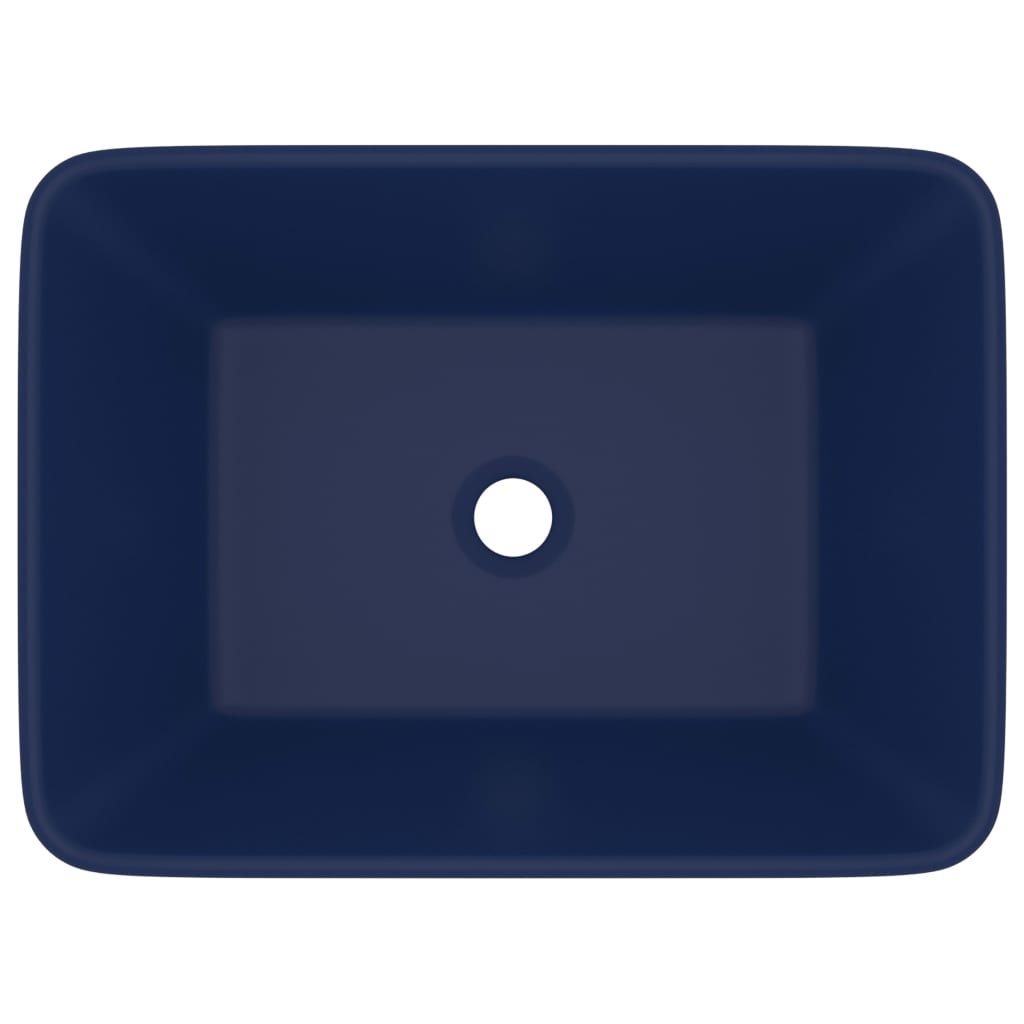 Wastafel 41x30x12 cm keramiek mat donkerblauw matte dark blue