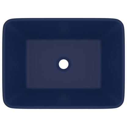 Wastafel 41x30x12 cm keramiek mat donkerblauw matte dark blue