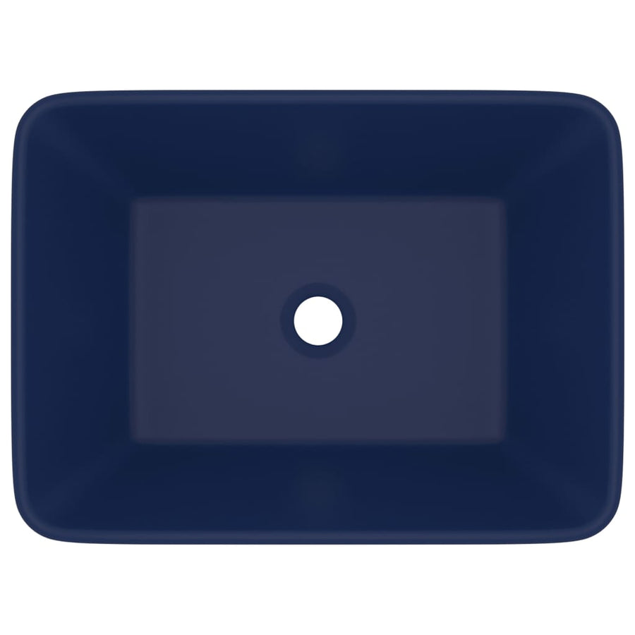 Wastafel 41x30x12 cm keramiek mat donkerblauw matte dark blue