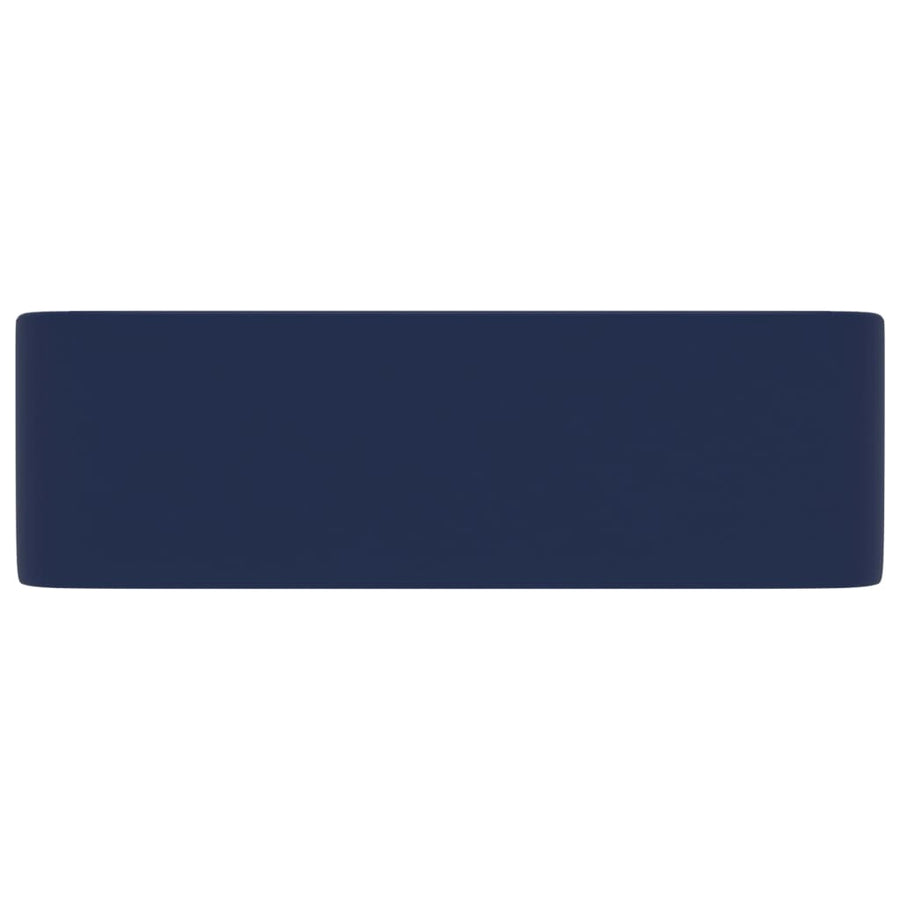 Wastafel 41x30x12 cm keramiek mat donkerblauw matte dark blue