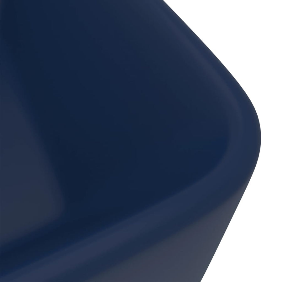 Wastafel 41x30x12 cm keramiek mat donkerblauw matte dark blue
