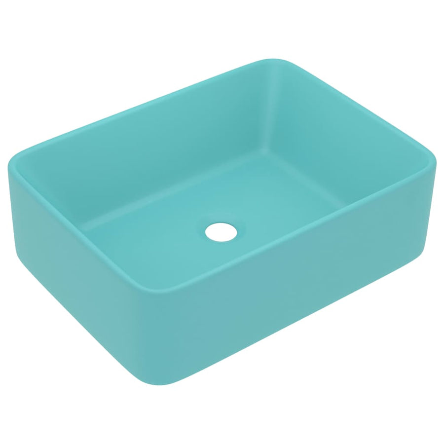 Wastafel 41x30x12 cm keramiek mat lichtgroen matte light green