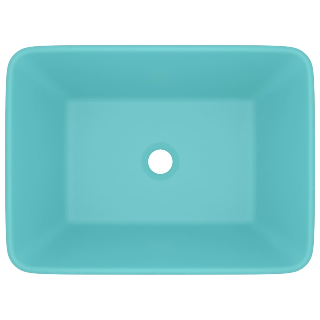 Wastafel 41x30x12 cm keramiek mat lichtgroen matte light green