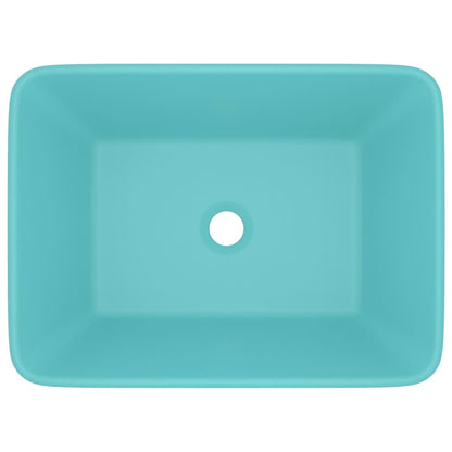 Wastafel 41x30x12 cm keramiek mat lichtgroen matte light green