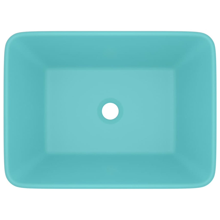 Wastafel 41x30x12 cm keramiek mat lichtgroen matte light green