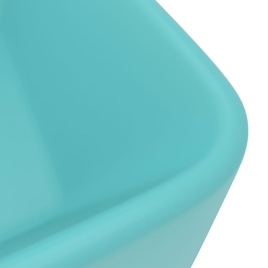 Wastafel 41x30x12 cm keramiek mat lichtgroen matte light green