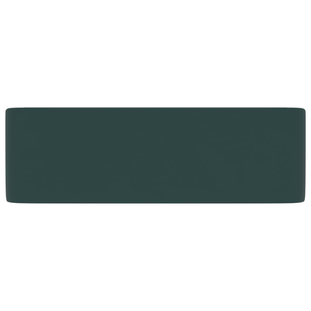 Wastafel 41x30x12 cm keramiek mat donkergroen matte dark green