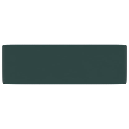 Wastafel 41x30x12 cm keramiek mat donkergroen matte dark green