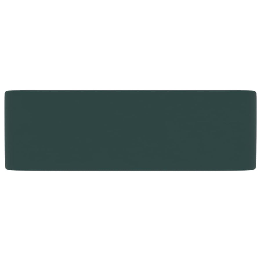 Wastafel 41x30x12 cm keramiek mat donkergroen matte dark green