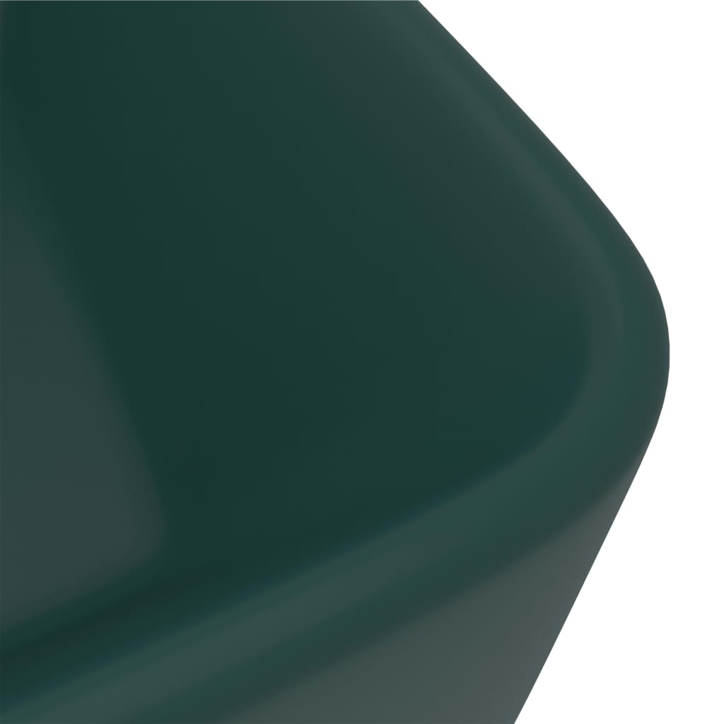 Wastafel 41x30x12 cm keramiek mat donkergroen matte dark green