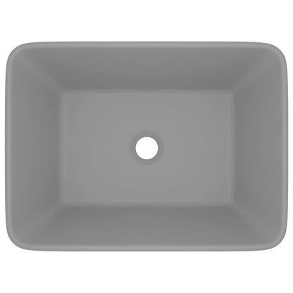 Wastafel 41x30x12 cm keramiek mat lichtgrijs matte light grey