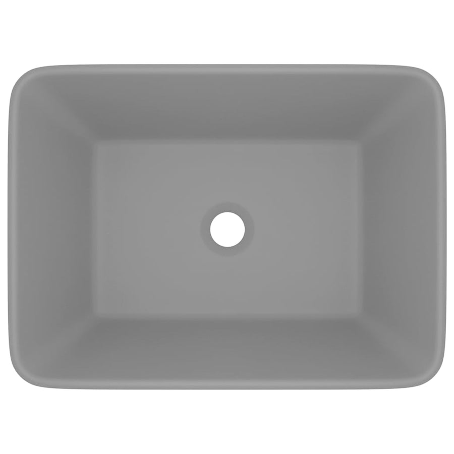 Wastafel 41x30x12 cm keramiek mat lichtgrijs matte light grey