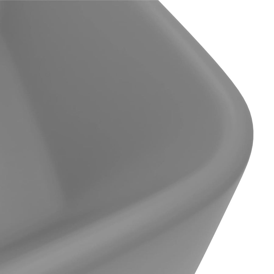 Wastafel 41x30x12 cm keramiek mat lichtgrijs matte light grey