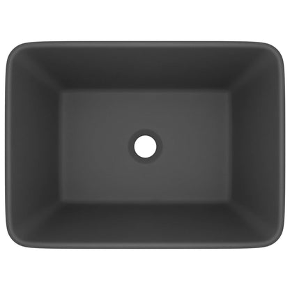 Wastafel 41x30x12 cm keramiek mat donkergrijs matte dark grey