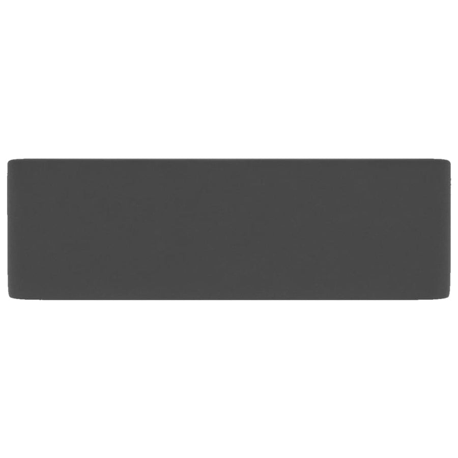 Wastafel 41x30x12 cm keramiek mat donkergrijs matte dark grey