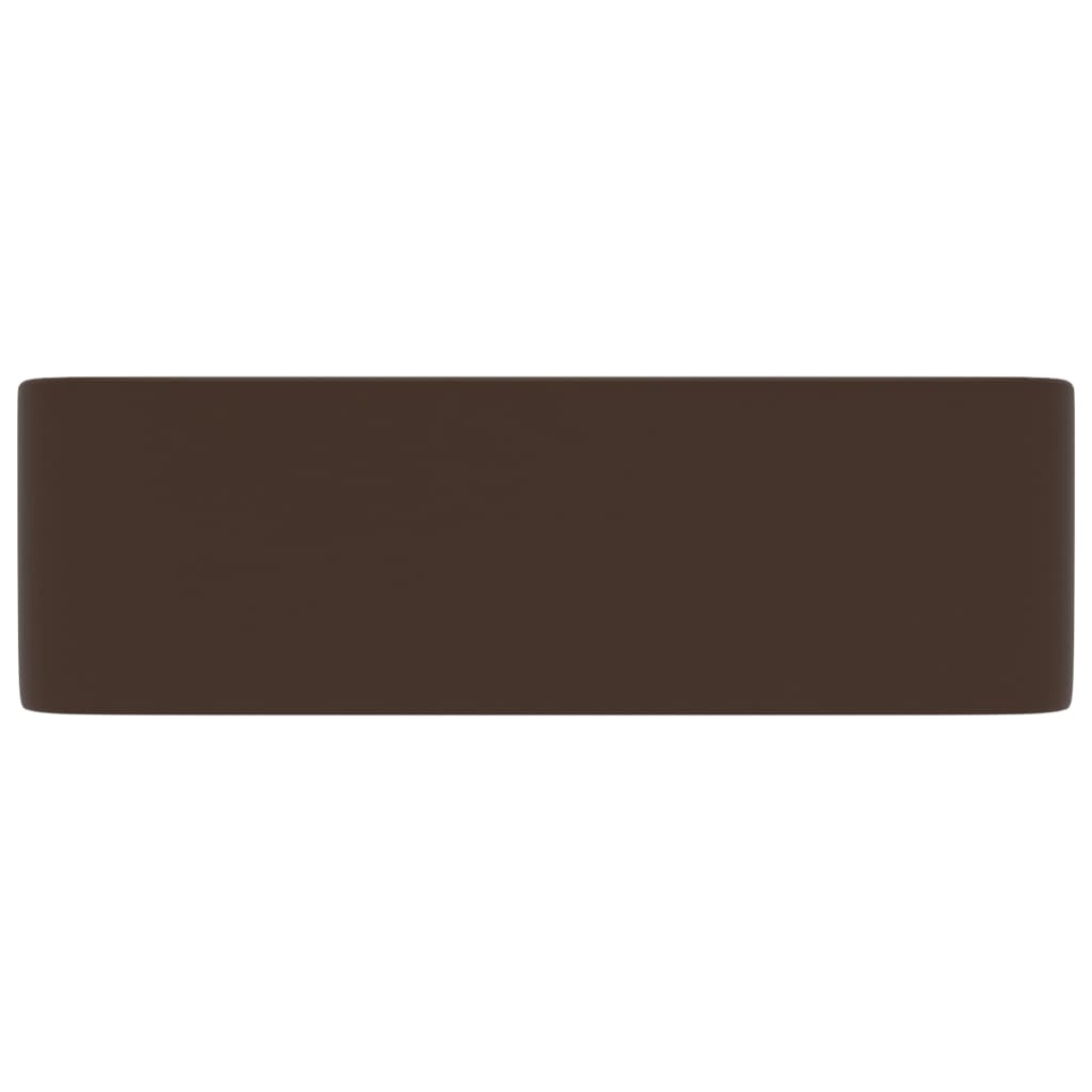 Wastafel 41x30x12 cm keramiek mat donkerbruin matte dark brown