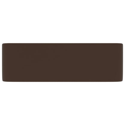 Wastafel 41x30x12 cm keramiek mat donkerbruin matte dark brown