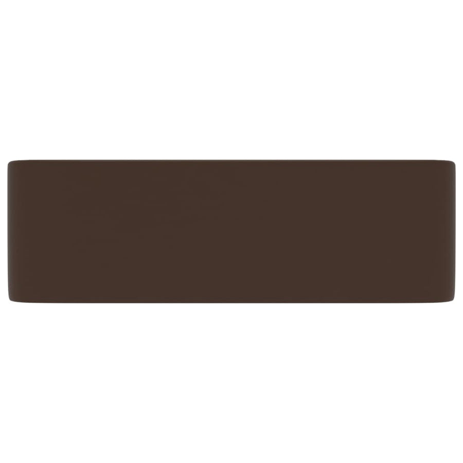 Wastafel 41x30x12 cm keramiek mat donkerbruin matte dark brown