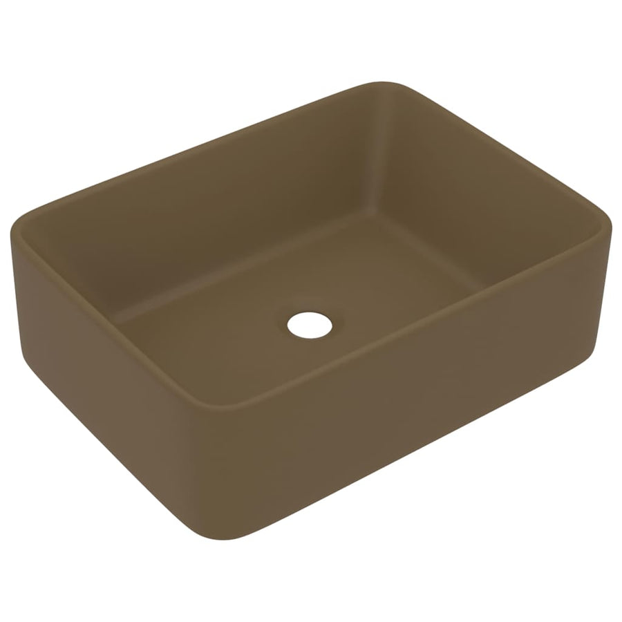 Wastafel 41x30x12 cm keramiek matcrème matte cream