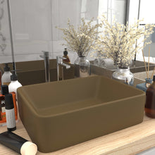 Wastafel 41x30x12 cm keramiek matcrème matte cream