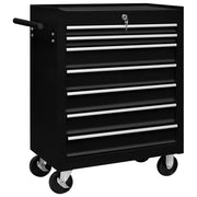 Tool trolley with 7 drawers black