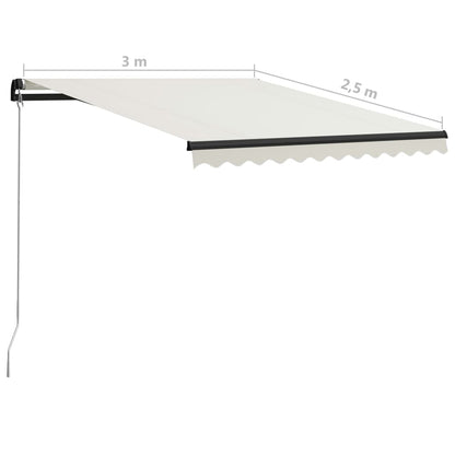 Luifel Handmatig Uittrekbaar 300X250 Cm Crème